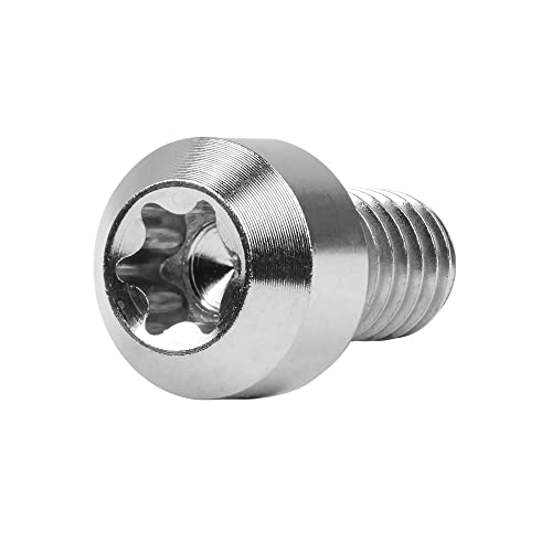 Image of Titanium Torx Square Head M6 x 10 15 20 25 30 35 40 45 50 60 65 70 80mm Screw Pack of 5 (Normal Titanium, M6x10mm)