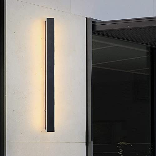 Applique murale extérieure en aluminium noir style architectural haut de gamme