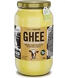 Exponatura Ghee orgánico – Mantequilla clarificada según la antigua receta ayurvédica – solo de la leche de vacas de pasto – sin lactosa, ghee)