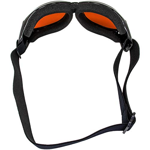 Image of Global Vision Eliminator Dirt Bike Padded Motorcycle Riding Goggles for Men and Women (Black Frame /Smoke Lens)