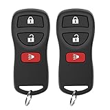 SaverRemotes for Nissan Armada Frontier Murano NV Pathfinder Quest Sentra Titan Versa Xterra Keyless Entry Remote Replacement KBRASTU15 (Pack of 2)