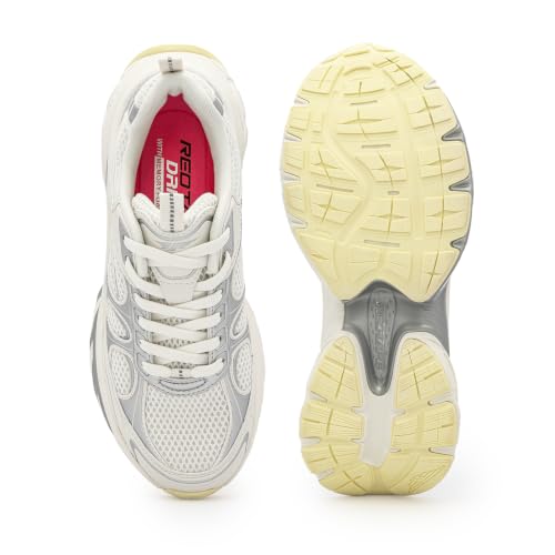 Image of Red Tape Women's Sneakers Green Mesh Pu Round Toe Lace-Up