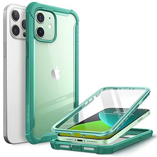 i-Blason Funda 6.1 Inch iPhone 12 /iPhone 12 Pro [Ares] 360 Grados Carcasa con Protector de Pantalla Integrado - Verde Cover