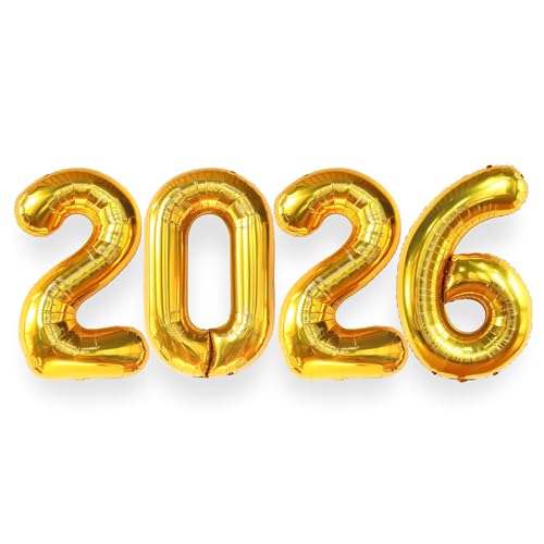 Gold Graduation Decorations 2026 | Giant 42 Inch Foil 2026 Graduation Balloons Class of 2026 Decorations | Gold 2026 Balloons Number Graduation Party Decorations | Prom Decorations 2026 Katchon