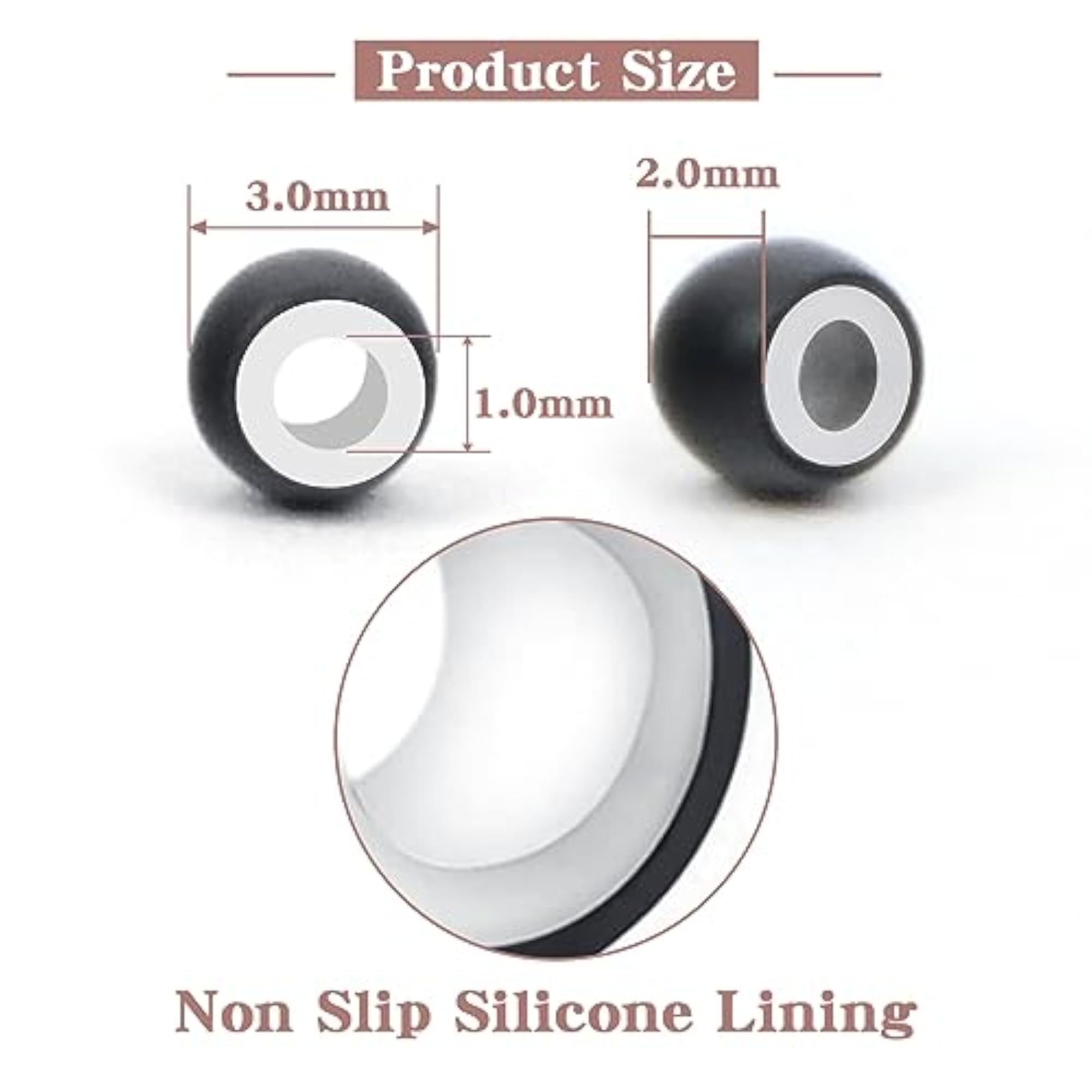 500 PCS Nano Silicone Lined Micro Ring Hair Extension Beads