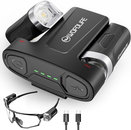 WOFOLiFE Mini Flashlight for Glasses, Rechargeable Headlamp Reading Book Light with 42.5H Runtime, 4 Modes, Portable Bright Waterproof Pocket Light for Reading, Repairing, Crafting, Knitting, Hiking