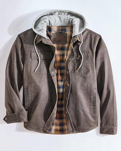 Image of Venado Men's Smuggler Concealed Carry Chore Coat - Hooded Flannel Lined Jacket