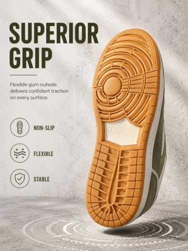 Image of HAUX Stylish Casual Mid Top Sneaker and Trendy Shoes with Laces for Men & Boys, Perfect, College, Parties and Outings, Lightweight, Comfortable, and Durable for All-Day Use, Cushioned Sole for Walking and Outdoor Styling