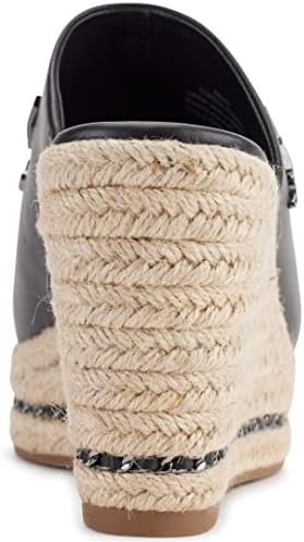 Karl Lagerfeld Paris Women's Corissa Pins Wedge Fun Sandal, Black, 9 | Image 1