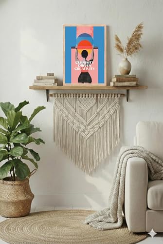 Image of BLINKART Vintage Portrait Aesthetic Modern Art Walls With Frame | Natural Wood Texture | Living Room Bedroom Office Wall Decoration | Poster Home Decor Frames Wall Bedroom | 12x8 Inches (D348)