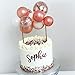 Rose Gold Balloon Cloud Cake Topper, Mini Balloon Garland Cake Topper 10Pcs 5Inch Rose Gold Confetti Balloon for Girl Birthday Bridal Shower Party Decorations