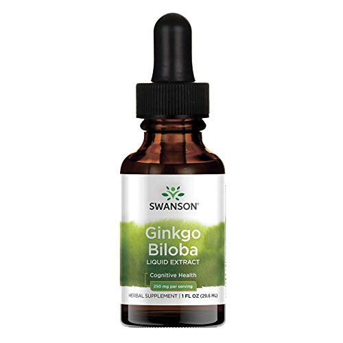 Swanson Ginkgo Biloba Liquid Extract (Alcohol- & Sugar-Free) 1 fl Ounce Liquid