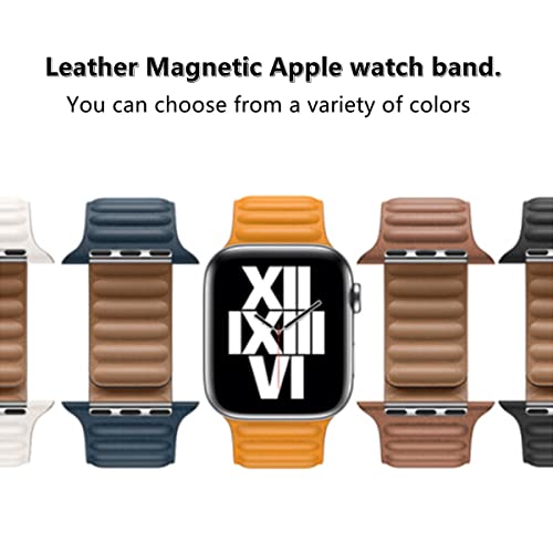 AIYIRUO Compatibel met Magnetische Apple Watch 8 bandje apple watch band Horlogeband Leer 45mm 44mm 41mm 40mm 49mm met… - Image 7