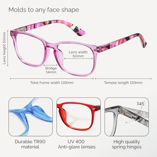 Image of CCVOO Reading Glasses for Women /Men, Eyeglasses, Blue Light Readers for Women /Men, Computer Eye Glasses, Cheaters