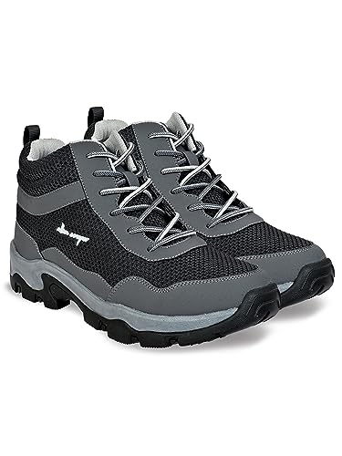 Image of Allen Cooper Men's Sports Trekking & Hiking,Biking,Walking Shoes with Rubber Outsole & Memory Foam Insole Lace-Up Shoes for Men's(ACSS-252|Black|Beige|LightGrey Size-6,7,8,9,10)