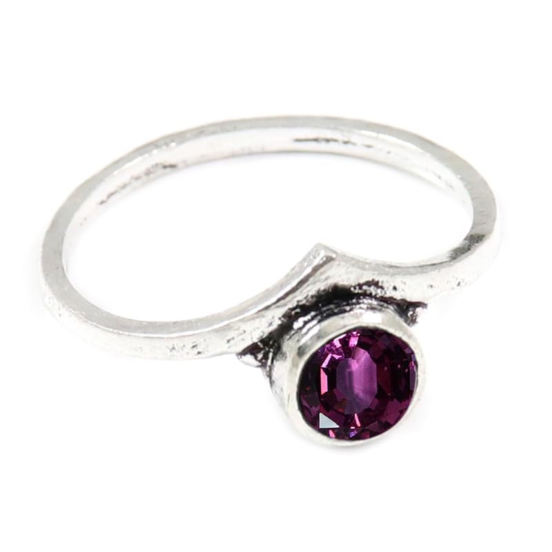 JEWELSTREZORO TSR360AA - Anillo de plata de ley con piedras preciosas para hombre y mujer, artículo de regalo, hecho a mano, I, Metal Piedra preciosa., Rodolita cultivada en laboratorio