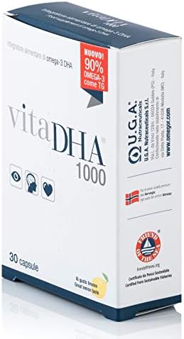 VitaDHA 1000 - 90% Omega-3 come TG | DHA 500 mg per perla | Certificato 5*  IFOS su ogni lotto | 30 cps : Amazon.it: Salute e cura della persona