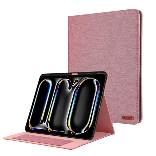 Coque iPad Pro 13 M4 rose idéale pour le travail nomade et le dessin