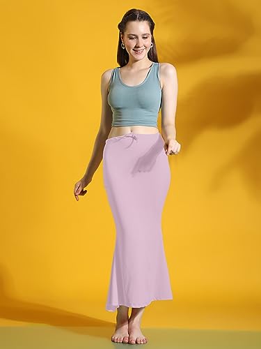 Image of Amazon Brand - Anarva Women Cotton Blended Saree Shapewear Regular Petticoat Skirt For Saree