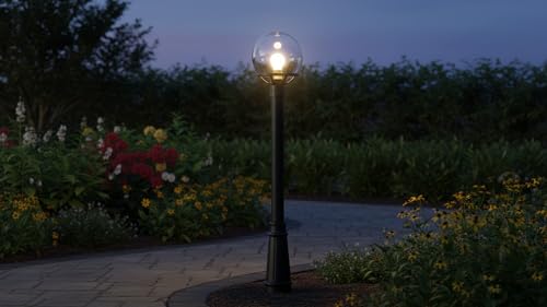 Image of Aspen Creative 28002-60-41, 8 inch Clear Acrylic Replacement Lamp Post Globe with 3-7 /8 inch Neck