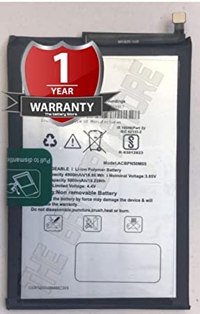 Image of THE BATTERY STORE Original [ACBPN50M05] Battery for Micromax in 1b E7533 / in 1b Battery with 1 Year Warranty (for Micromax in 2, Note 2B Battery)