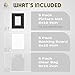 Mat Board Center, Pack of 5 Bevel Cut 8x10 Black Mat for 4x6 Photo with White Core Matte Set, Includes 5 Acid Free Mats, 5 Backing Board and 5 Clear Bags