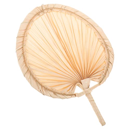LABRIMP Abanico de Palma Vintage Ventilador Portátil Decorativo para Bodas y Verano Diseño Chino Mano para Enfriar y Adornar