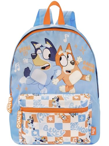 Bluey Mochila Niño Infantil Con Bingo, Mochilas Pequeñas, Azul One Size