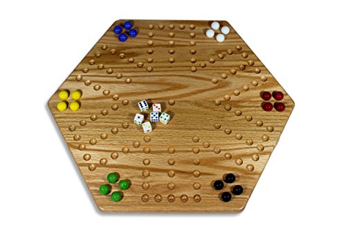Solid Oak Double-sided Aggravation (Wahoo) Board Game Set, 20