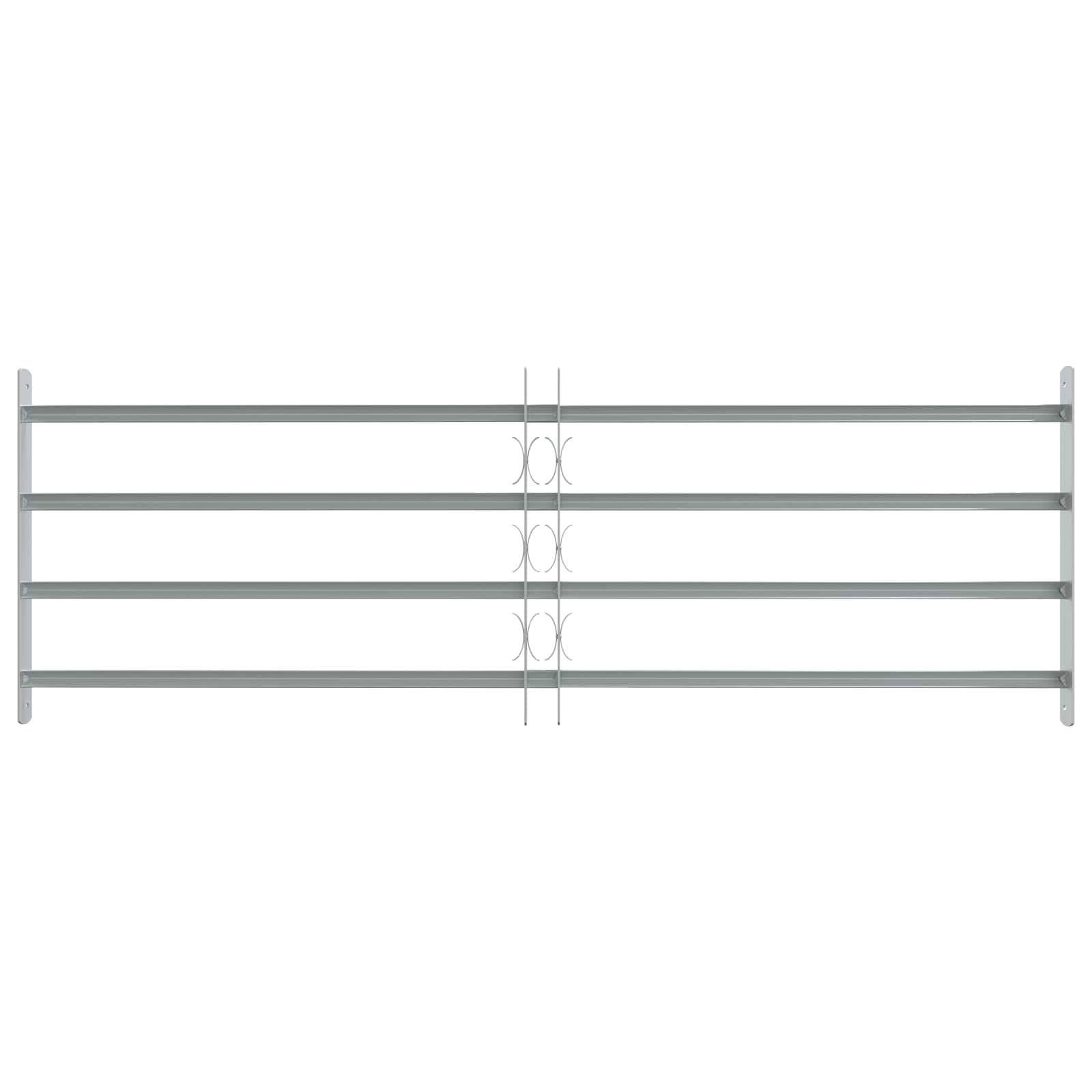 Reja de Seguridad para Ventanas con 4 Barras Transversales para balcón,planta baja,ventana de bodega,Reja antirrobo 93-174 cm
