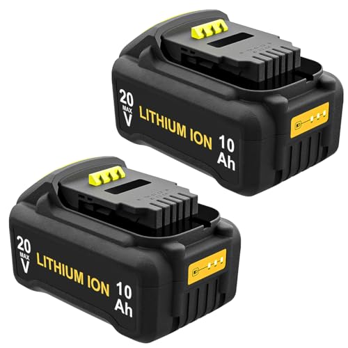 ANTRobut 2Pack 10Ah Replacement for Dewalt 20V Batteries DCB200 DCB206 DCB208 DCB210 for Dewalt 20V MAX Lithium Batteries Compatible with De-Walt 20V Tools by ANTRobut - Used condition - CA$78.11