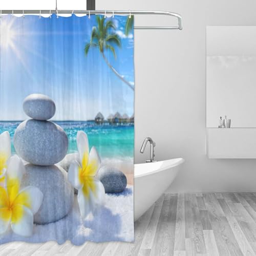 Rideau de douche de qualité EdWal en polyester robuste à motif imprimé 185cm - 4