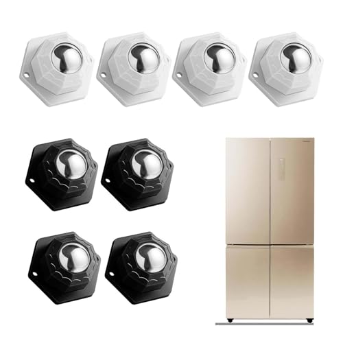 8 Stück Möbelrollen Schwerlast WISIRENT, Kleine Rollen für Möbel Mini 200Kg, Sselbstklebendes Starkes Rollenrad Möbel Rollen Schwarz, 360°Drehbare Rollen für Transport Von Möbeln, Waren