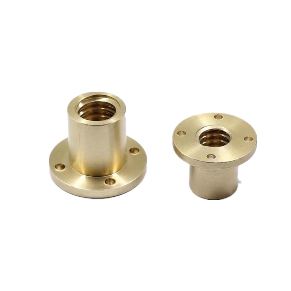 jeu fileté Écrou à vis T12, diamètre de 12mm, bride de tige de vis trapézoïdale, écrou en laiton, pas de 2mm 3mm, 2mm 8mm 10mm 12mm, plomb T12 vis trapézoïdale (Size : Pitch 2mm Lead 12mm)