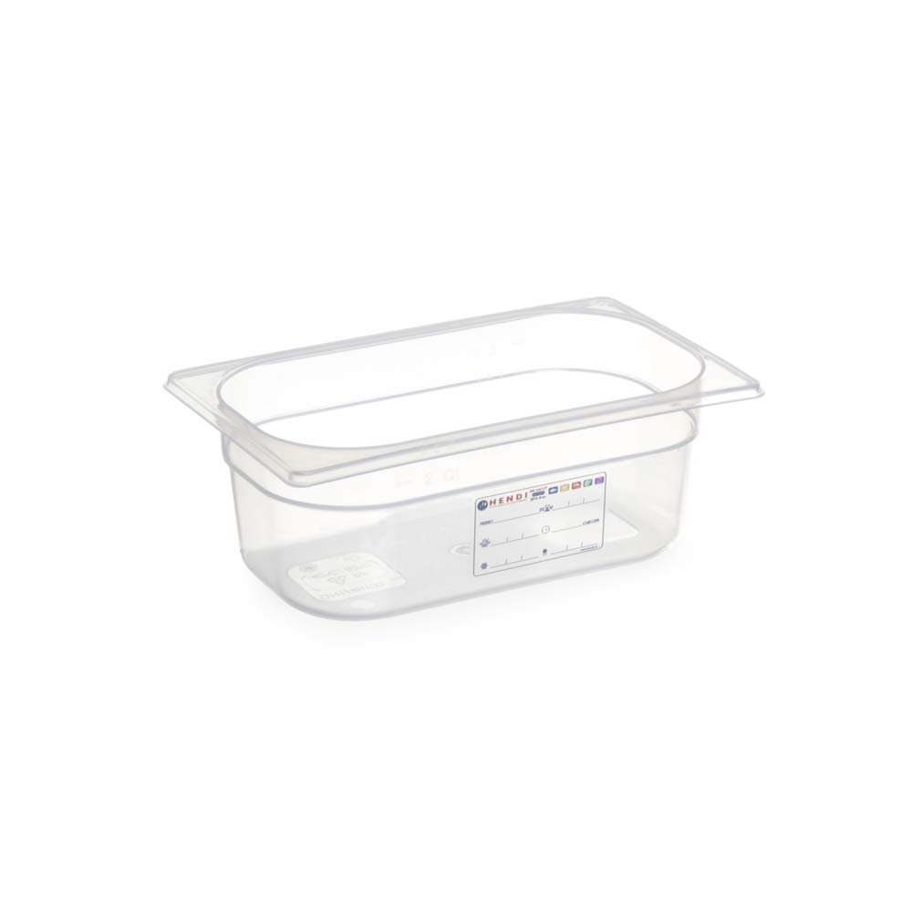 HENDI HACCP 880357 - HENDI Contenitore Gastronorm in polipropilene, 1/4, altezza 200 mm, 5,5 l, 12 pezzi