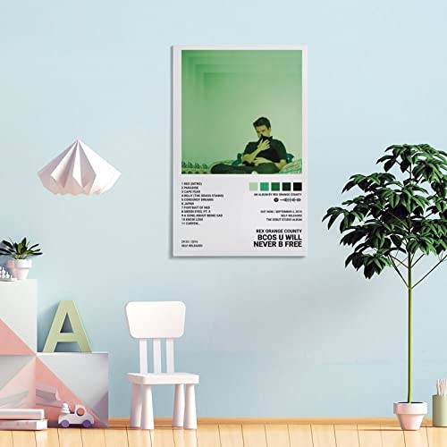 Poster Rex Orange County BCOS U WILL NEVER B FREE decoration murale toile