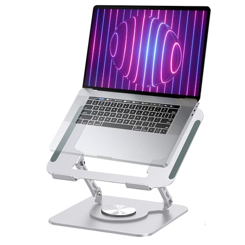Support ergonomique ordinateur portable rotatif pour soulager le cou