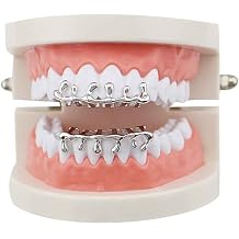 Psivika Gold Teardrop Bottom Grillz 6 Teeth Caps Top and Bottom Set Teeth Drip Cap Grillz