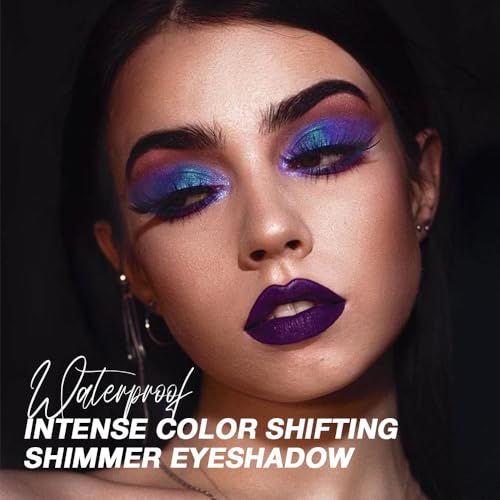 evpct Pearl White Holographic Chameleon Eyeshadow Palette Colorful White Pink...