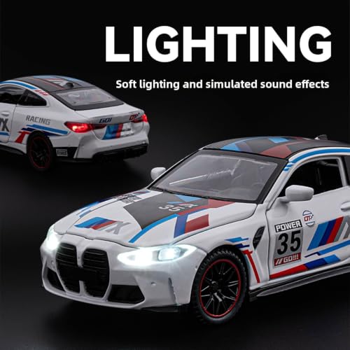 Image of 1:32 Scale M4 Track Version Alloy Pickup Car Toy Metal Pull Back Diecast Car with Openable Door and Sound Light, Gifts Toys for Kids【Black】
