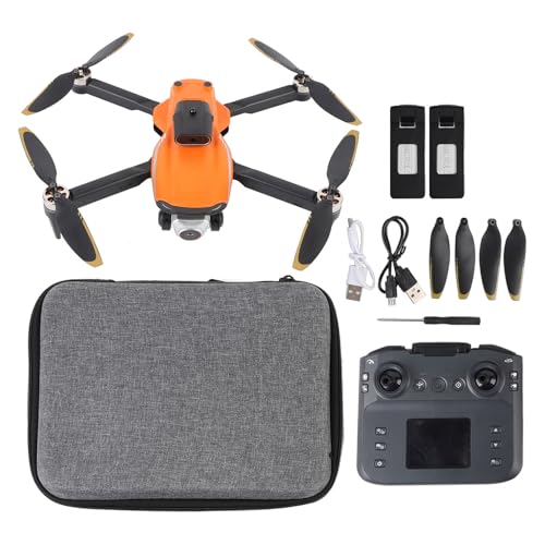 CHICIRIS RC Drone con Cámara Doble, Motor sin Escobillas y Controlador Remoto con Pantalla de Pantalla, Ubicación del GPS, Evitación de Obstáculos Inteligentes y Ubicación (Batería Dual)