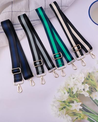 Image of Crossbody Purse Strap for Women Men Girls Boys Mother Girlfriend Gift, Replacement Bag Belt Strap for Purse Handbag Guitar Camera, Adjustable Canvas Wide Shoulder Strap with Golden Hooks