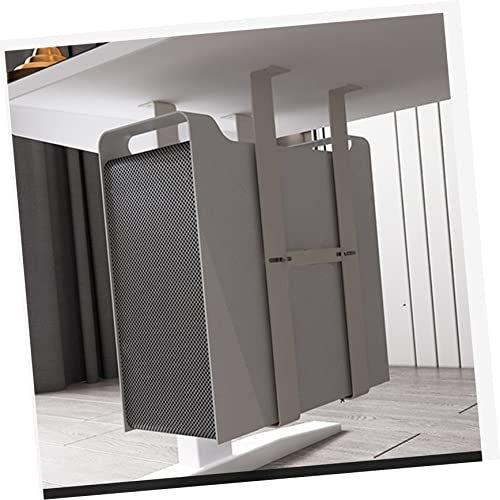 1 unidad de soporte ajustable para torre de computadora de acero al carbono, montaje colgante bajo el escritorio, marco estable para cables ordenados y fácil instalación, apto para gabinetes miniatura 5