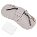CREATCABIN Leather Glasses Case Slim Squeeze Top Sunglasses Pouch Lightweight Travel Portable Soft Eyeglasses Cover Holder with Suede Fiber Cleaning Cloth for Women Men Gray