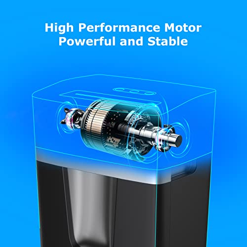 Bonsen 10-Sheet Super Quiet Micro-Cut Paper Shredder High Security Level P-5/50Db Ultra-Quiet/40-Minutes Shredding Shreds Credit Card/Staples, 5.3-Gallons Pullout Bin (S3106) #TOP6