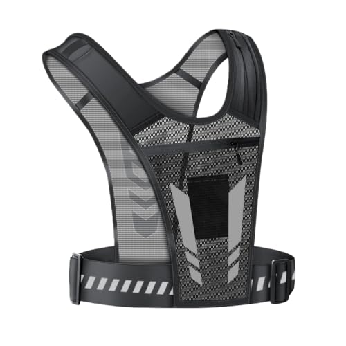 strivor Gilet de Course Ultra-Light,Gilet de Course Respirant avec Étui pour téléphone Portable and Ceinture réglable, pour Jogging, Marche & Sport