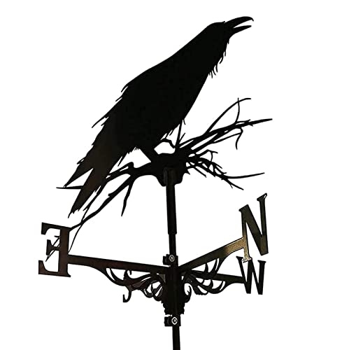 Girouette de toit en acier inoxydable style corbeau haut de gamme