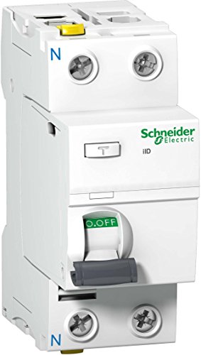 Schneider Electric A9Z20216 - Disyuntor de Corriente Residual (iID, 2P, 16 A, 10 mA, Tipo A)