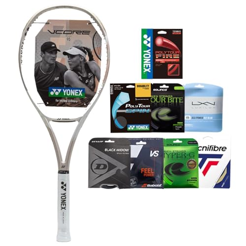 Yonex 2024 VCORE 95 310g Sand BeigeTennis Racquet - Designed for Spin & Speed - Strung with Your Choice of String & Tension (4 3/8)