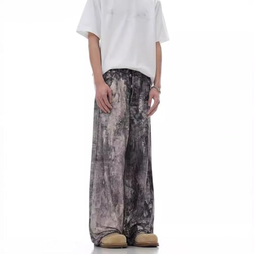 Baggy Jeans Men Tie Dye Camo Wide Leg Denim Pants Washed Parachute Streetwear for Skater Jeans Hip Pop3